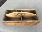 EARLY ANTIQUE PRIMITIVE WOODEN TOTE AAFA — photo 2