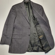 New SAKS 5TH AVE Blazer 100 CASHMERE Men's 40 R LORO PIANA Gray ITALY MADE