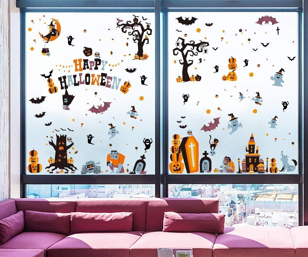 2000 Pcs Stickers Halloweens, Stickers Fenetre Halloween, Halloween