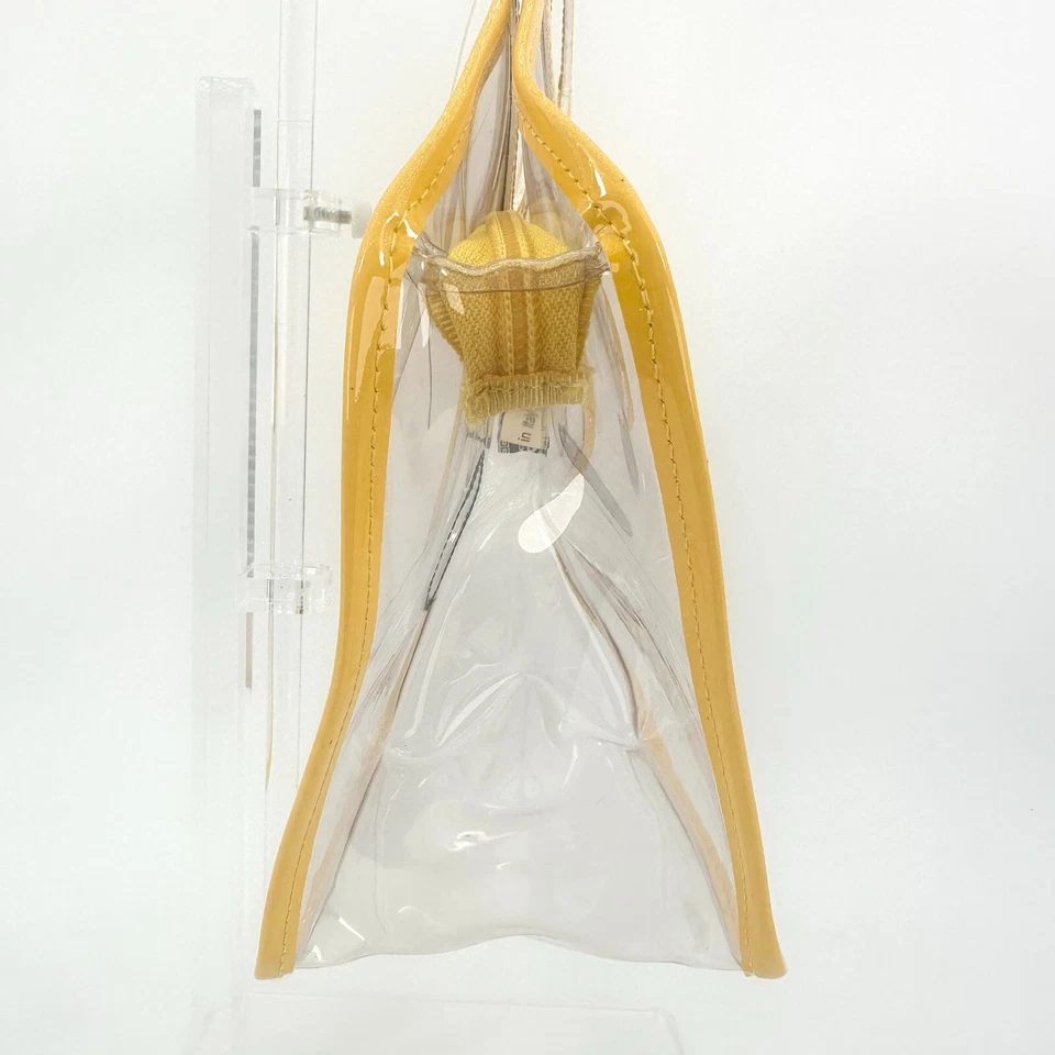 Bolso de Mano Gianni Versace Cabeza de Medusa Vinilo Transparente Amarillo De Colección Años 90 Italia Foto 4 de 4