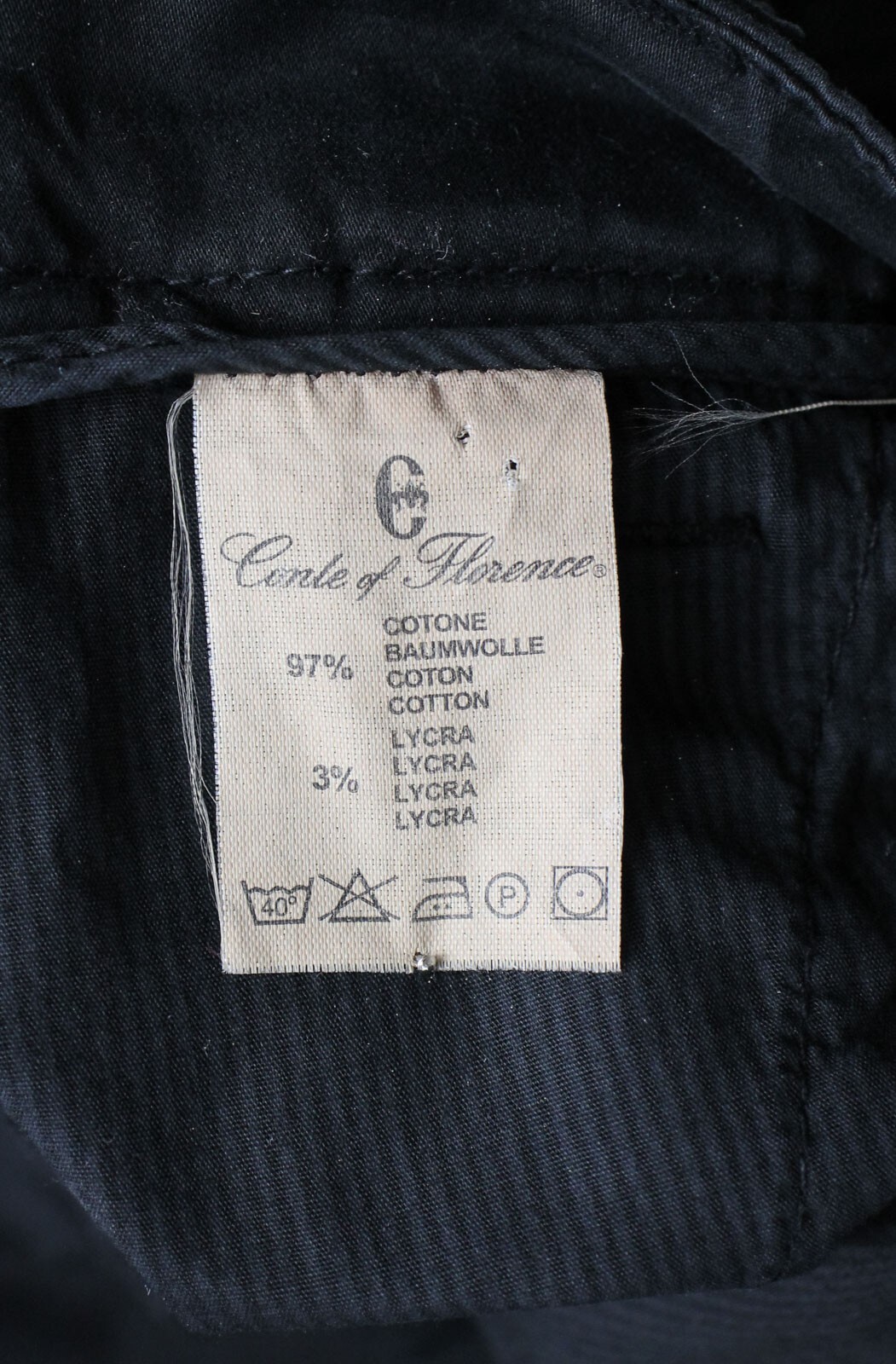 Conte Of Florence Pants Womens (EU) 46 Slim Fit Zip Fly Logo Casual image 8