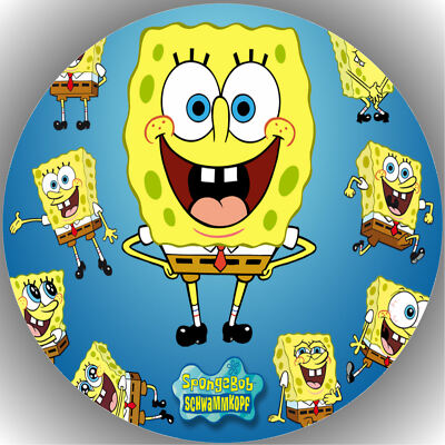 Tortenaufleger Geburtstag Party Tortenbild Fondant - Oblate Spongebob P28