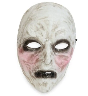 Halbmaske Horror weiß mit Gummiband Halloween Karneval Fasching Party - Bild 1 von 3