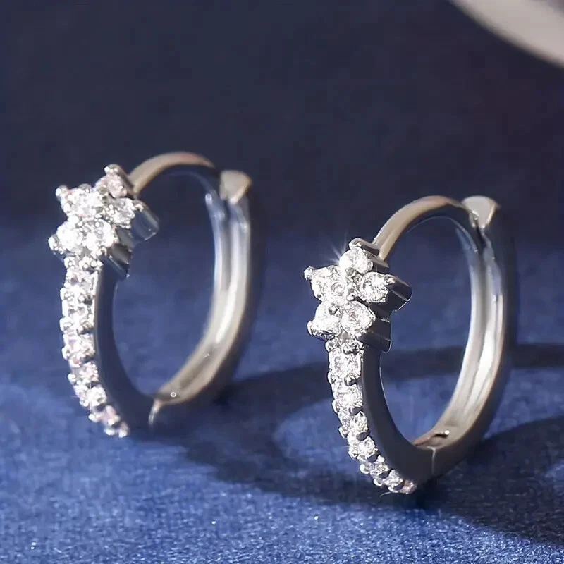 Orecchini A Stella Con Zircone - 2 Paia Di Orecchini Non Forati A Clip, Per Donne E Ragazze, Gioielli Finti Per Feste E Uso Quotidiano - 2