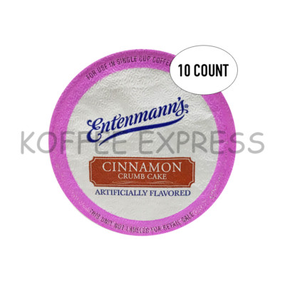 ENTENMANN'S COFFEE K CUPS FOR KEURIG CINNAMON CRUMB CAKE 10 CT
