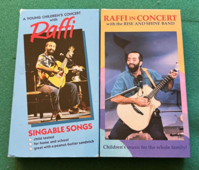 Raffi in Concert + Young Children's Concert 2 VHS ++ FREE