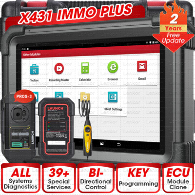 2026 LAUNCH X431 IMMO PLUS PAD VII Key Programming Car Diagnostic Tool ECU Clone