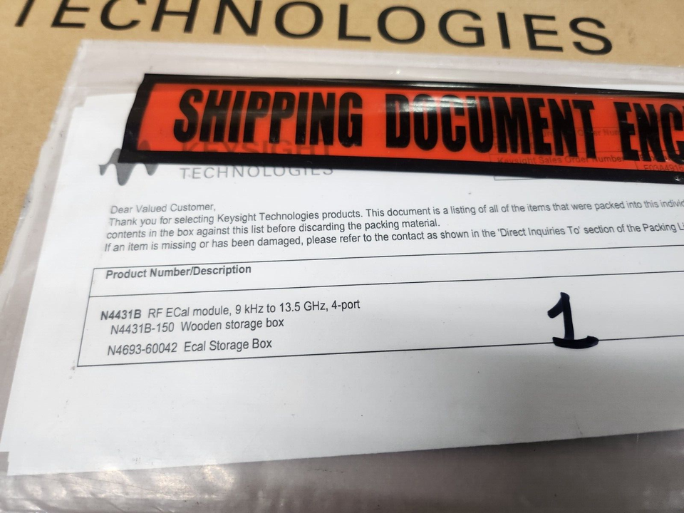 Keysight N4431B150 (Wooden Storage box) / N469360042 Ecal Kit