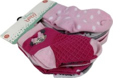 Disney Baby 10 Pk Multicolor Ankle Polyester Minnie Mouse Sock Set Sz 12-24 MO