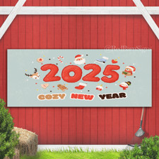 Happy New Year 010 indoor outdoor banner sign