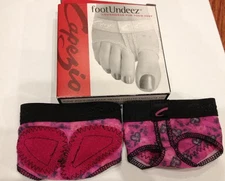 Capezio Lyrical Dance Foot Undeez Undies, Cross My Heart Print, Size Xl, New