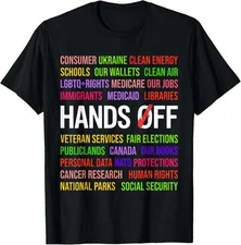 Hands Off Protest Anti Trump President America Us Unisex T-Shirt