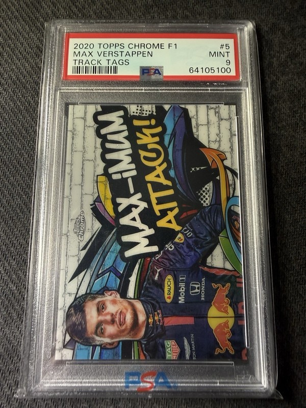 2020 Topps Chrome Formula 1 Max Verstappen Track Tags #5 PSA 9 F1