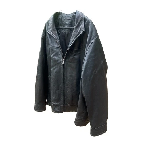 Vintage Roundtree & Yorke Jacket XXL Lambskin Leather Mens Black Full Zip video thumbnail