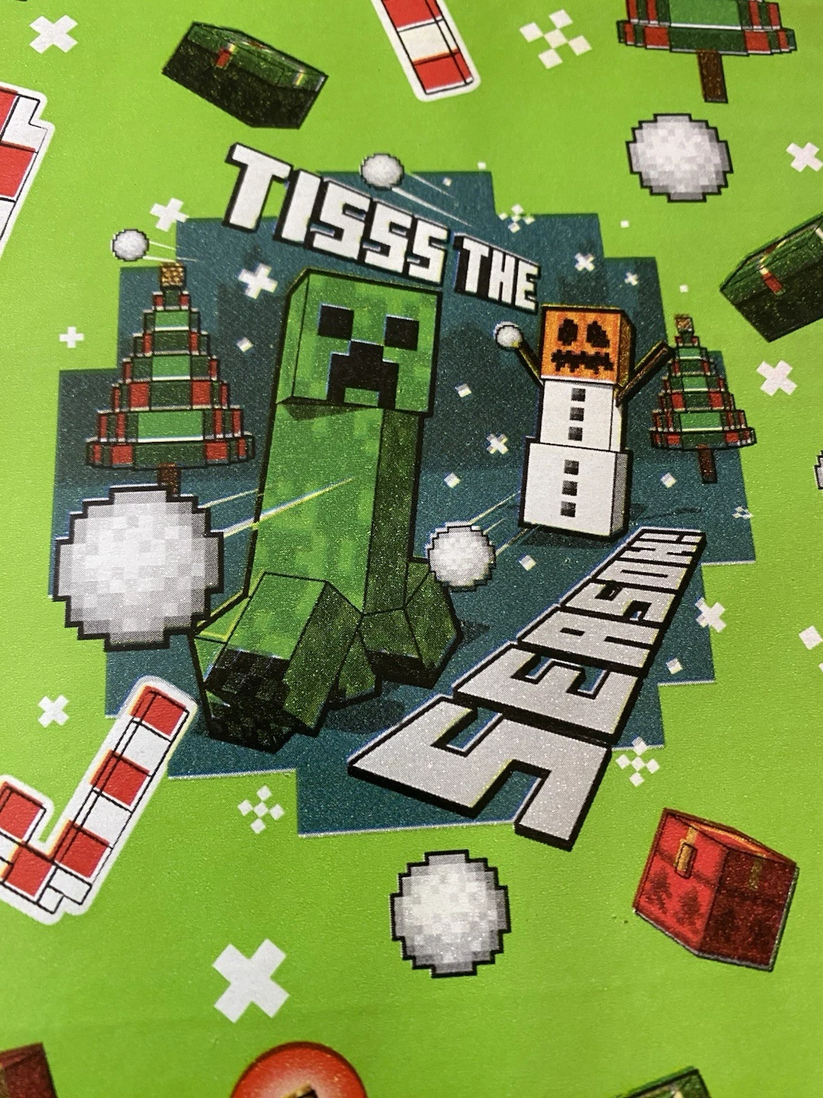 MINECRAFT MINE CRAFT Christmas Wrapping Paper
