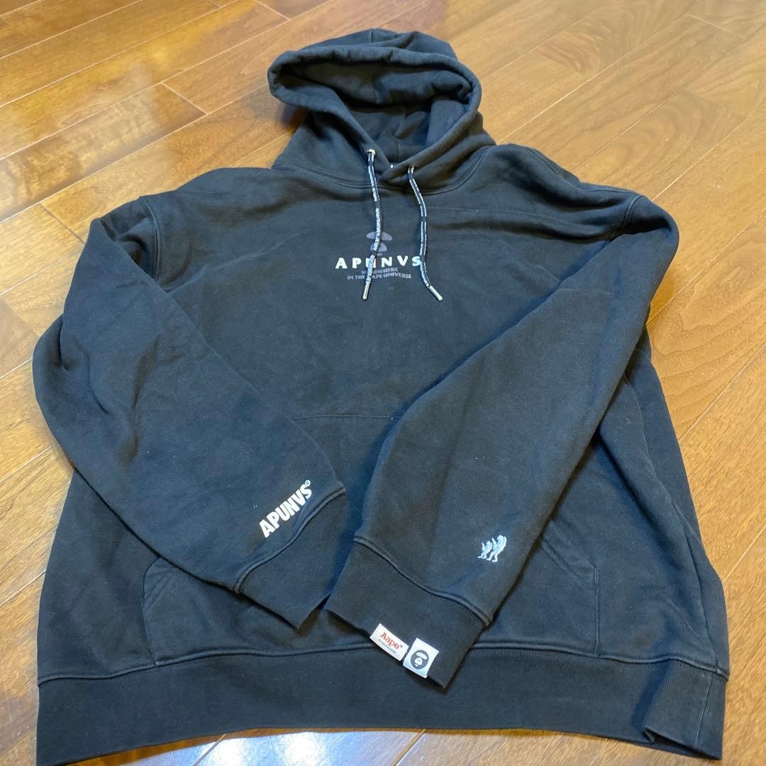 AAPE BY A BATHING APE ABY Park Pullover Hoodie Black Logo Embroidery