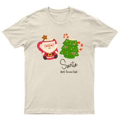 Santa Hot Cocoa Club Christmas Holidays Graphic Tee Herren Damen Unisex T-Shirt