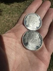 2x 1/2 oz .999 Fine Silver Buffalo Rounds Lot of 2 One Troy Ounce Total