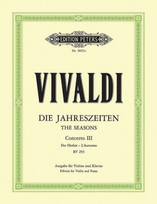 Violin Concerto in F Op. 8 No. 3 Autumn (Edition for Violin and Piano): For