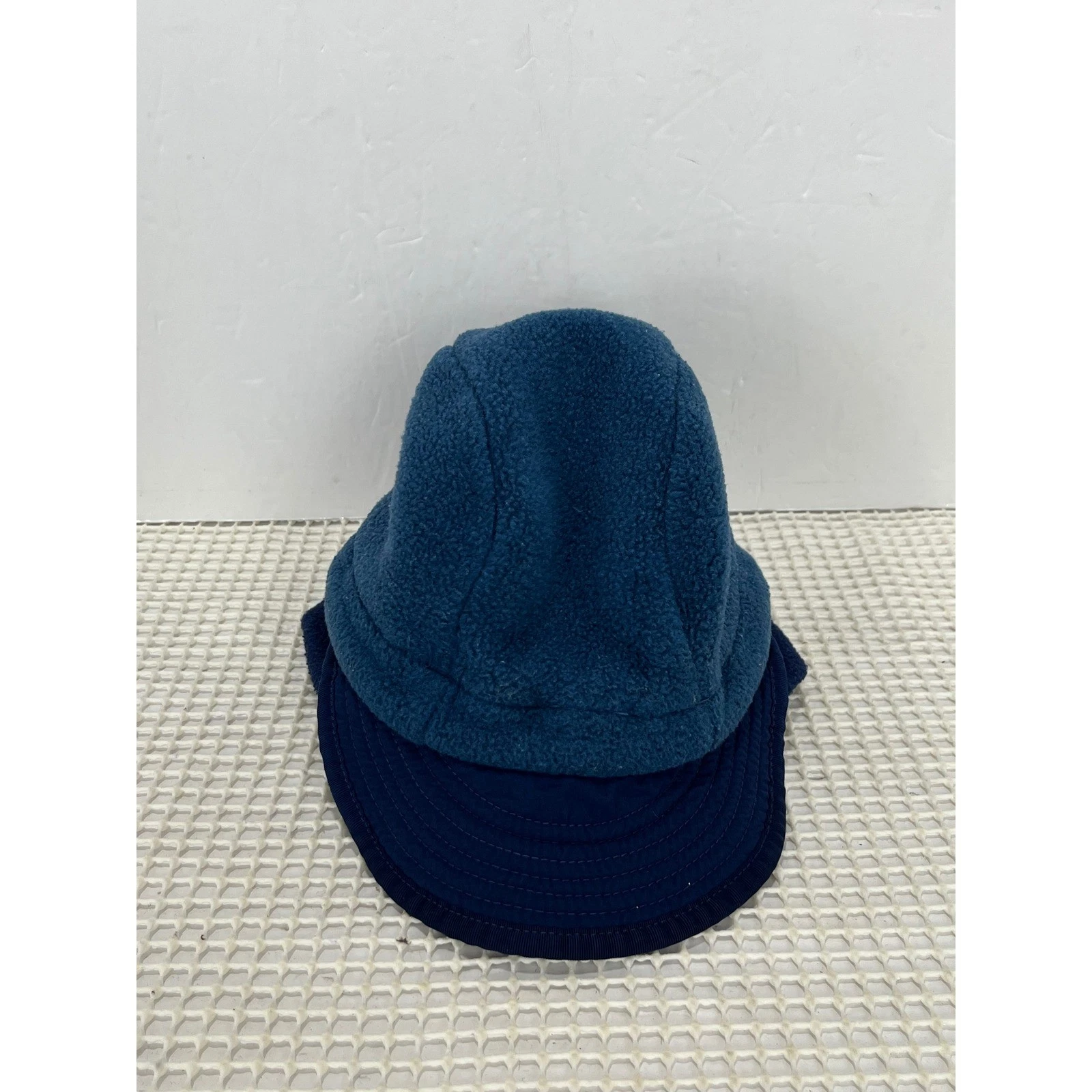 Vintage USA Patagonia Fleece Duck Bill Cap Hat Blue Size Medium Ear Flaps