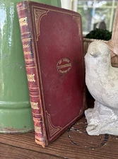 Antique 1867 Decorative Book Red Leather Bible History ~Denmark~ Jewish School