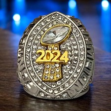  PREMIUM 2024 FANTASY FOOTBALL CHAMPIONSHIP RING Silver Gold size 10