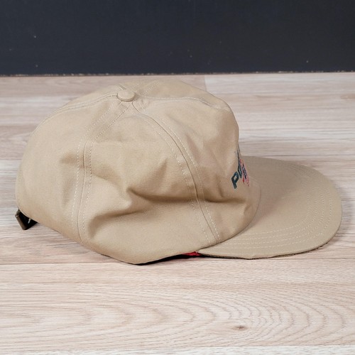 De colección Polo Deportivo Ralph Lauren Gorra Beige Correa Pana Forrada EE. UU. 90s - Imagen 3 de 9