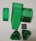 Vintage Lego Space Police 2 Green Windshields and Logo Lot