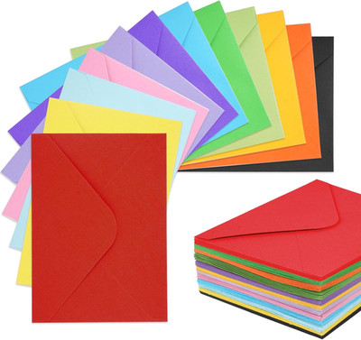 Briefumschläge Bunt -72 Stück 120 g/m², 12 Farben Farbige Umschläge -DIN B6-175 