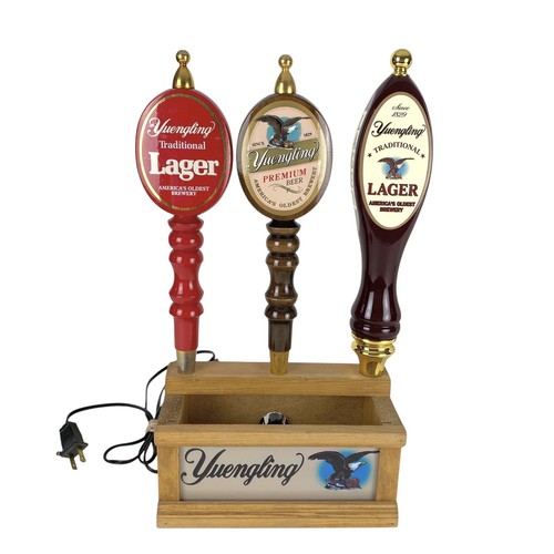 Yuengling Zapfhahn Griff beleuchtetes Display 3er Set rotbraun rot/braun 11 1/2" hoch - Bild 10 von 10