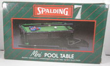 Spalding Mini Pool Table Set 2 cue sticks 16 balls rack set and table