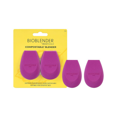 Ecotools Bioblender Makeup Sponge Duo, Compostable Makeup Blender, for Liquid &