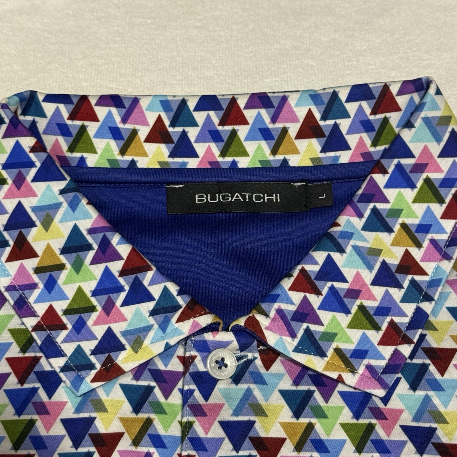 Bugatchi Multi Color Geometric Triangles All Over… - image 12