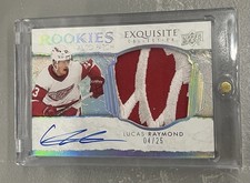 2021-22 LUCAS RAYMOND THE CUP Exquisite Collection RPA ROOKIE Patch AUTO 04/25