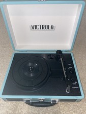 2017 Victrola VSC-550BT Portable Suitcase Record Player Mint Green NO POWER CORD