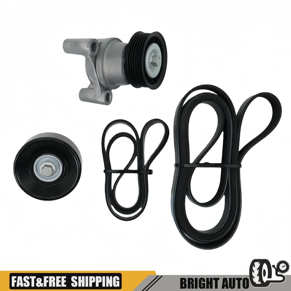 For Chevy Silverado 2500 HD GMC 4x Serpentine Belt Drive Component Kit US Stock Foto 4 de 4