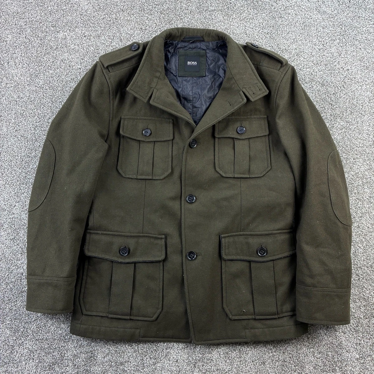HUGO BOSS Wool Outer Shell Coats, Jackets & Vests Military Jacket 