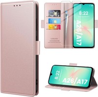 caslord HüLle Samsung Galaxy A17/A26 PU Leder Rfid Blockierung KlapphüLle Rosa