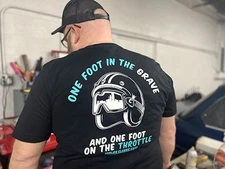 Midlife Classic Cars Adult T-Shirt 1 Foot In The Grave