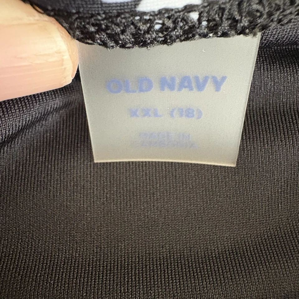 Traje de baño Old Navy para niñas XXL talla 18 negro 2 piezas margarita  Foto 4 de 4