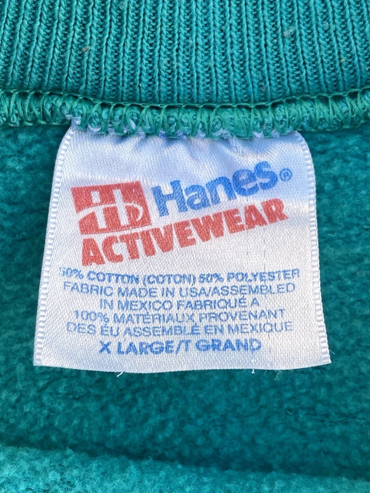 WORLD GYM Vintage 90s Gorilla Bodybuilding Crewneck Sweatshirt Hanes XL 50 X  26 - Image 4 of 4