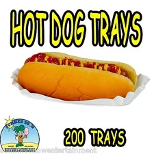 200 Hot Dog Tray Holders Paper Fluted Brand NEW CONCESSION SUPPLY #1
