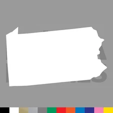 Pennsylvania Vinyl Die Cut Decal Sticker - PA State Outline