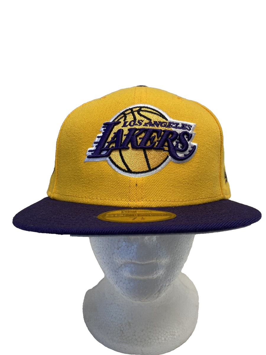 New Era 59Fifty Hat NBA Los Angeles Lakers LA Fitted Cap Gold size
