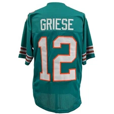 Bob Griese Jersey Aqua Miami | Unisex Adult Sizes S-5XL Unsigned Custom Sewn