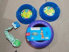 Puller Maxi Fitness Tool, Throw&Fetch Ball Tug &1000ml Non-skid Feet Dog Bowls 