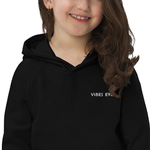 vibes etc. embroidery | girls' youth eco hoodie - Picture 5 of 11