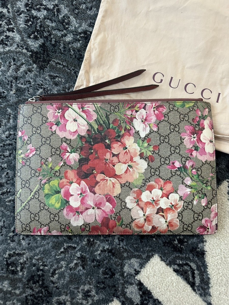 Gucci Antique Rose GG Blooms Clutch Bag | eBay Gucci Antique Rose GG Blooms Clutch Bag | eBay