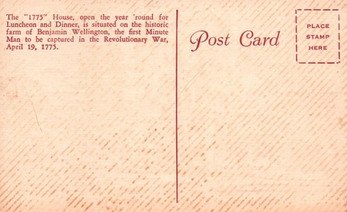 Postcard - "1775" House, Lexington, Massachusetts, on Route 2, USA - Picture 2 of 2