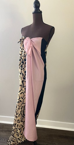 New Gucci Oversize Shawl Pink Logo Animal Print Silk Wrap Scarf with Gucci Box - Picture 5 of 22